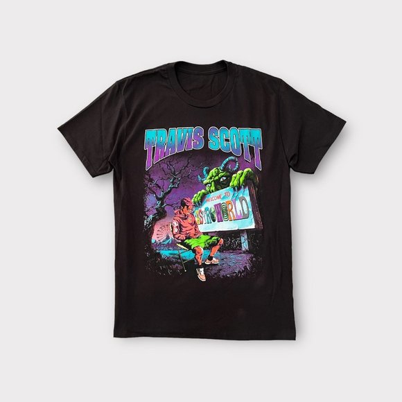 Travis Scott Astroworld Black T-shirt Large - Picture 1 of 3